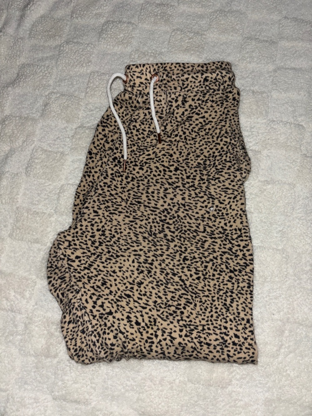 Volcom Leopard Print Joggers in Tan and Black